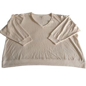 Torrid 6X Super Soft Sleep Metallic Beige V-Neck Knit Top